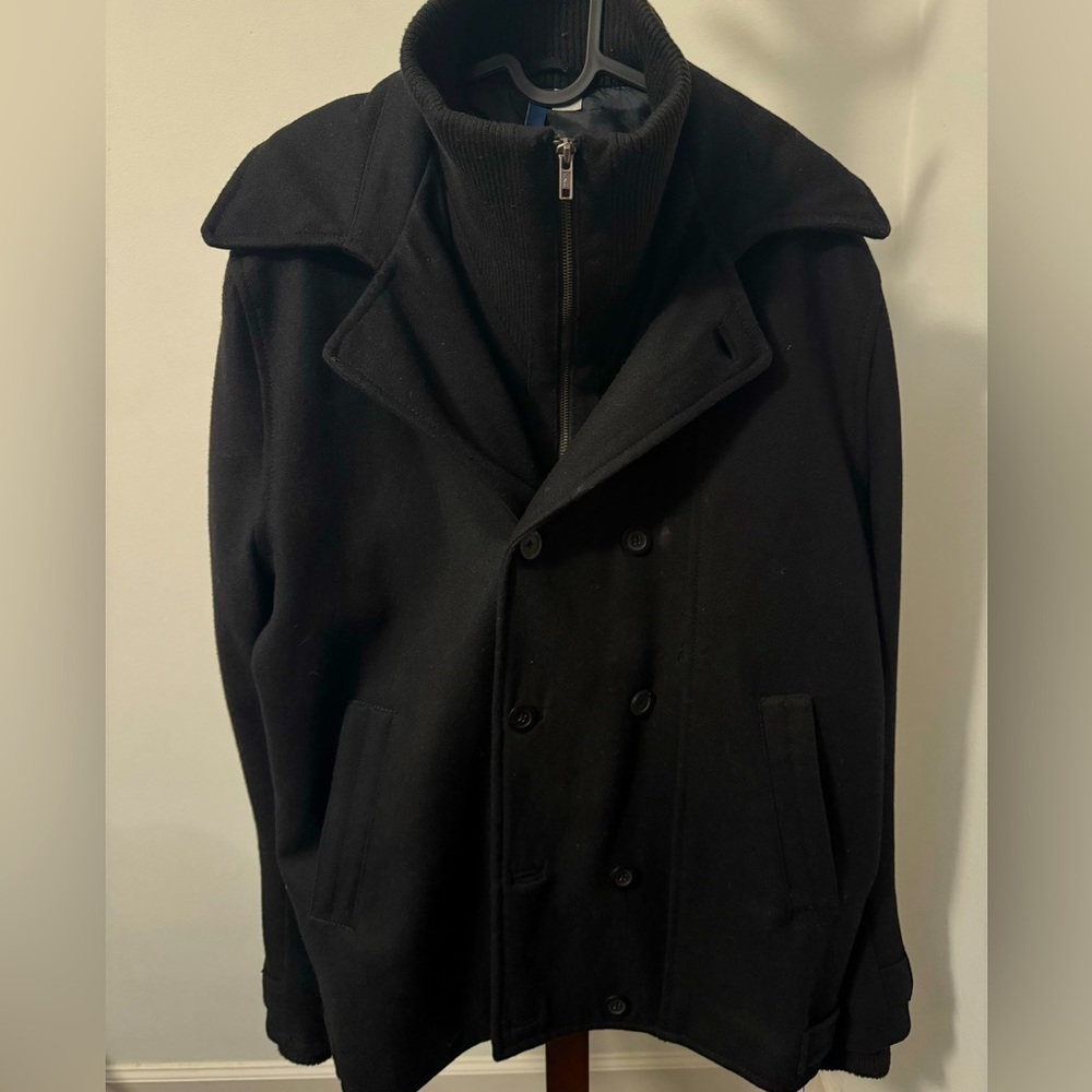 Black peacoat